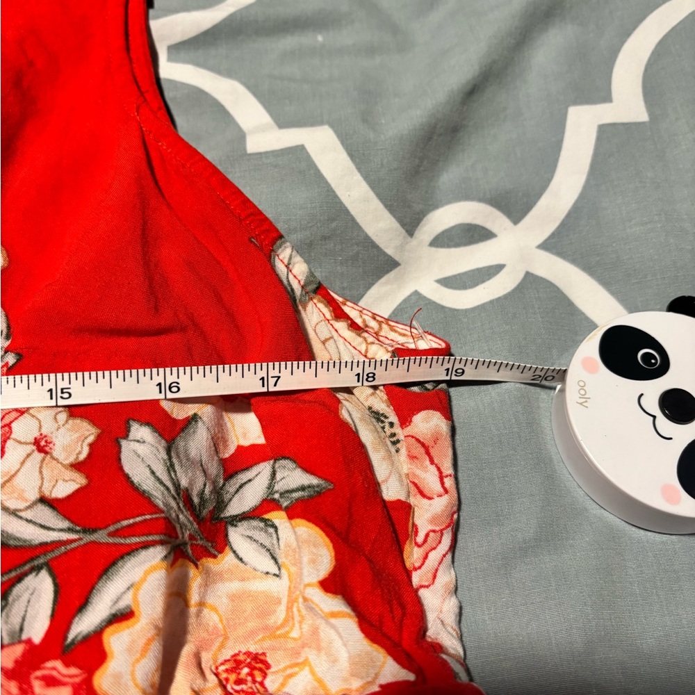 Torrid Red Floral Tunic Tank - Picture 3 of 5